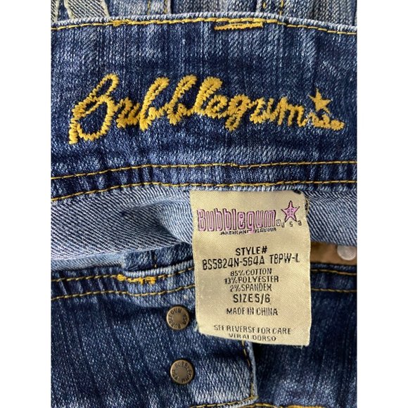 Bubblegum‎ Juniors Size 5/6 Distressed Denim Blue Jean Boho Mini Skirt - Picture 7 of 8